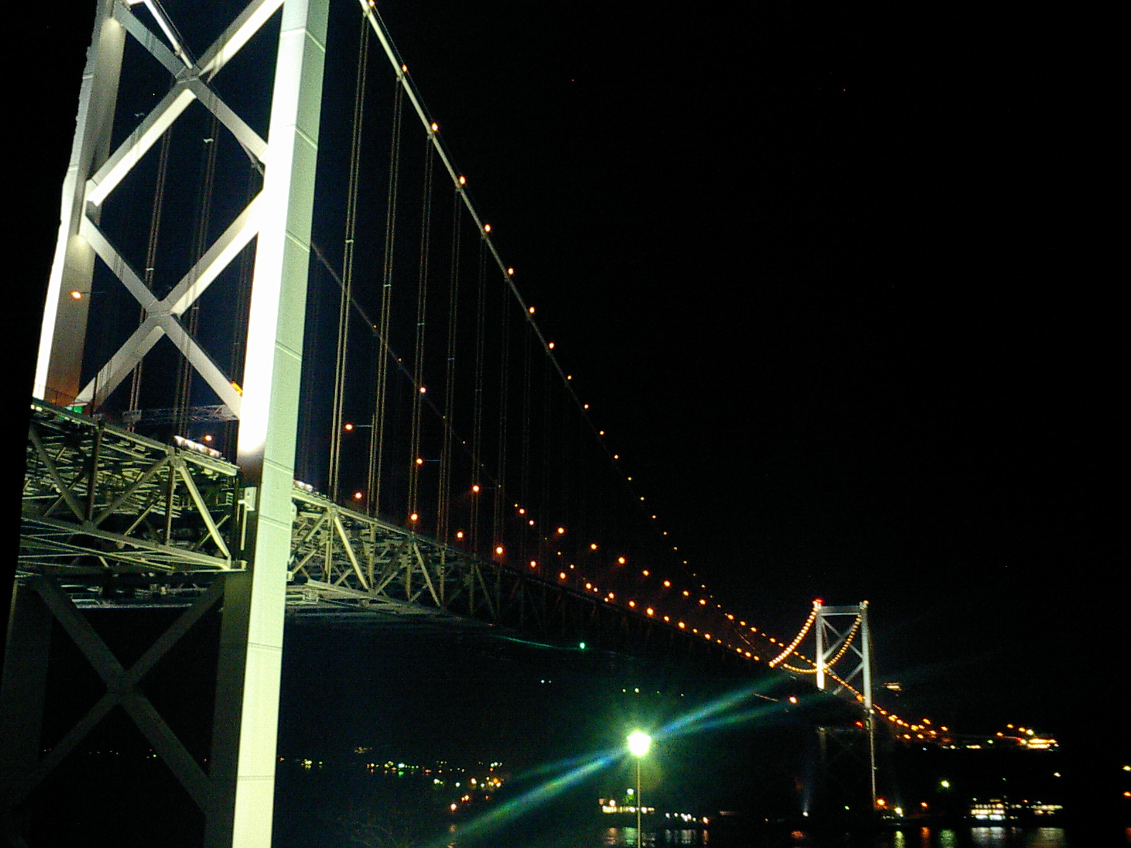 Kanmon Bridge at night