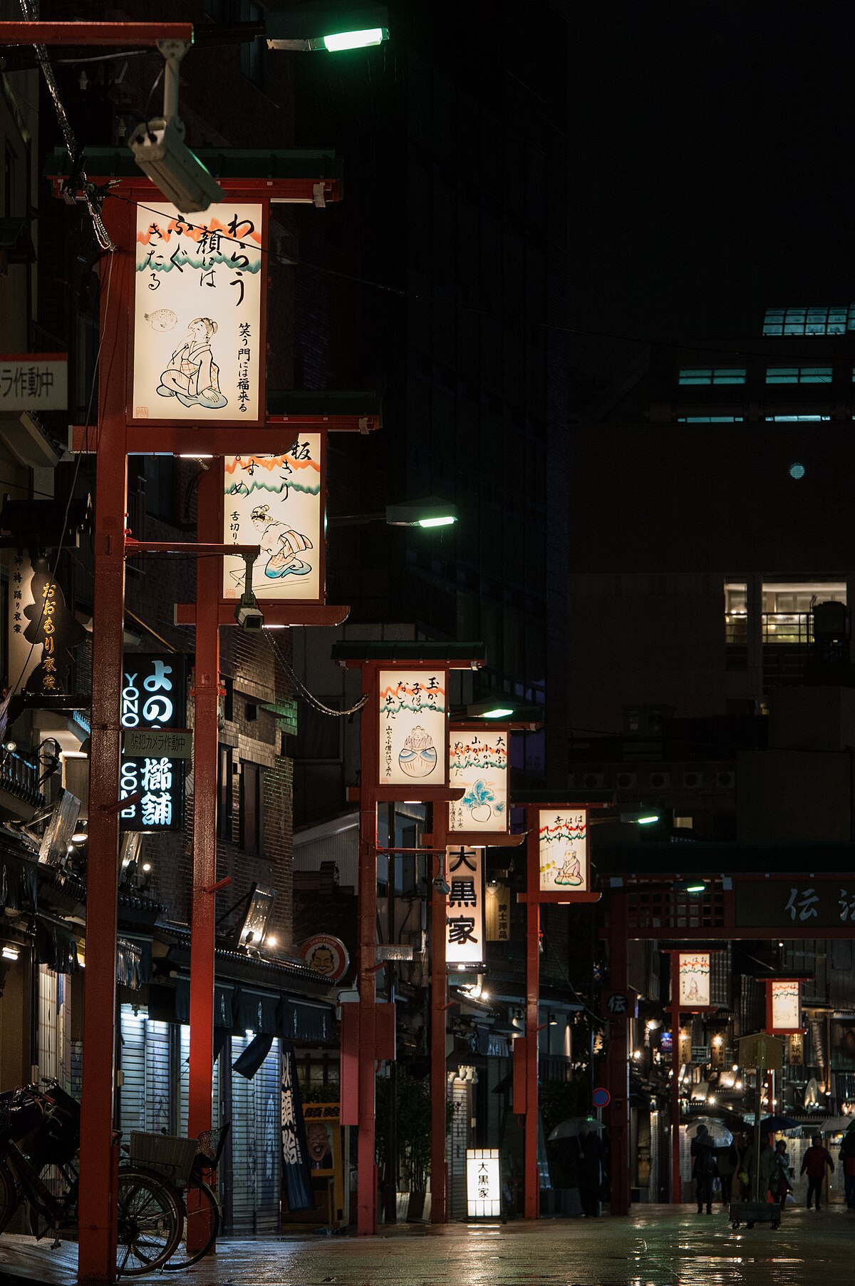 Asakusa evening street scene
