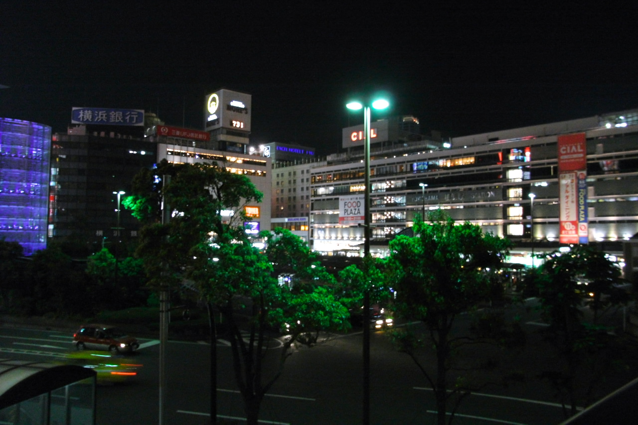 Yokohama Station at night