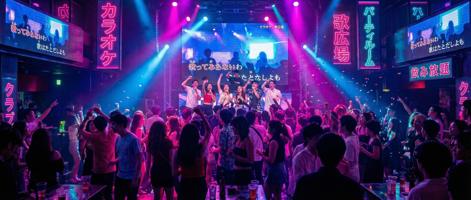Karaoke stage guide banner